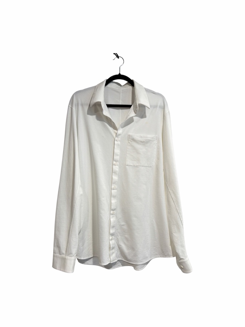 Lululemon Men’s White Button Down Shirt “One Thing At A Time” Size L/XL